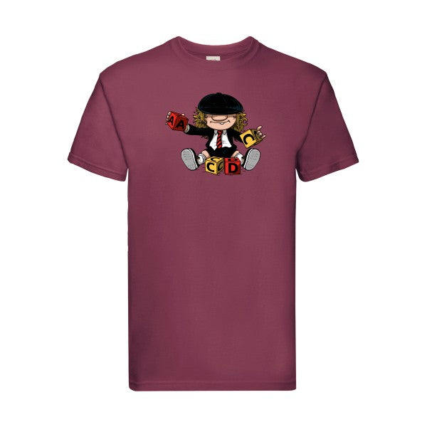 ACDC Fruit of the loom 205 g/m² T-shirt/ bordeaux