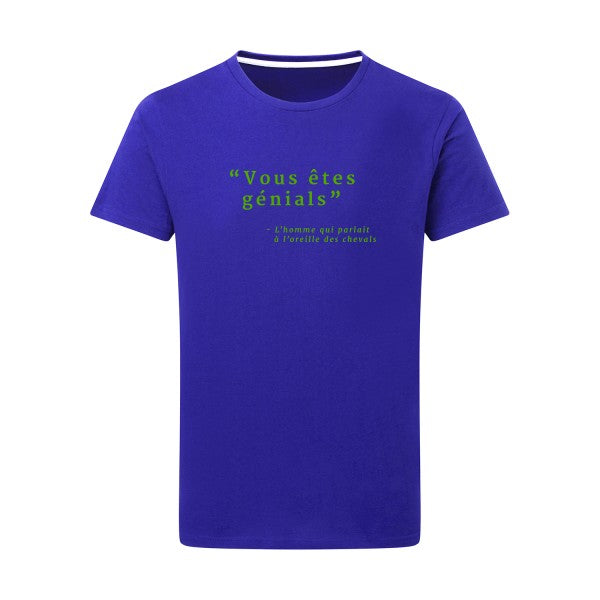 Vous êtes génials vert pomme -Flex vert pomme sur T-shirt SG  Royal Blue  5XL