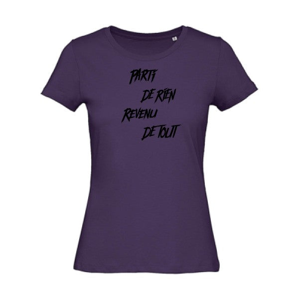 T shirt humour bio femme   femme bio|Parti de rien Noir 