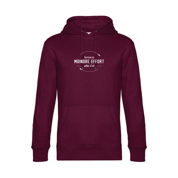 Artisan-du-moindre-effort sweat shirt original Burgundy flex Blanc impression Face