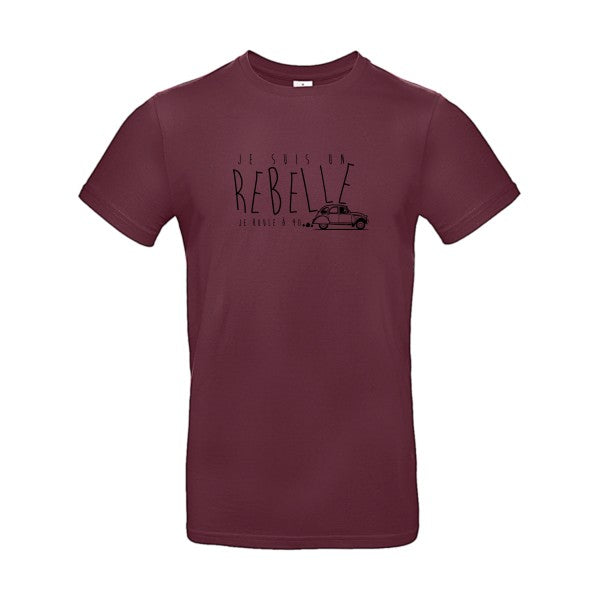 je suis un rebelle Flex noir |E190 T-shirt|Burgundy||2XL