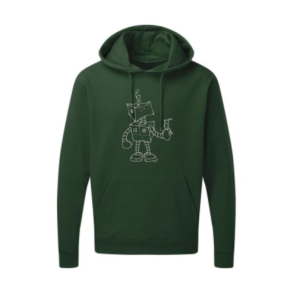 Robot & Bird Gris SG - Hooded Sweatshirt Sweat capuche