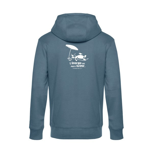 l-energie-est-notre-avenir sweat shirt original nordic blue flex Blanc impression Dos