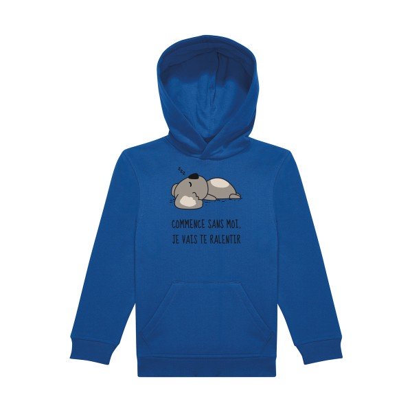sweat capuche enfant Bleu Royal Dormir