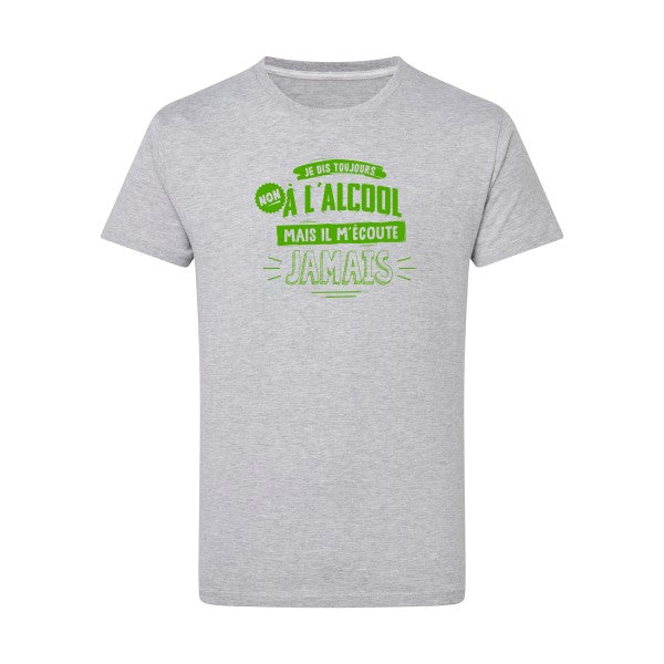 Non à l'alcool  - Flex Vert pomme Tshirt original Light Oxford  5XL