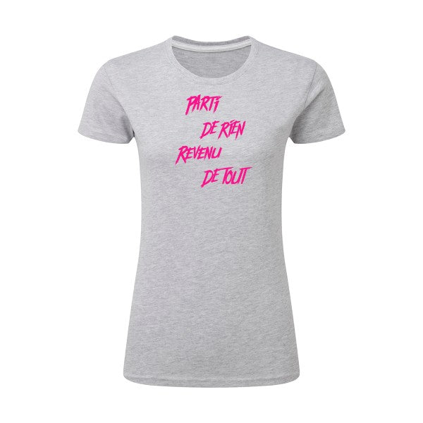 Parti de rien Rose Fluo |T shirt original femme|SG