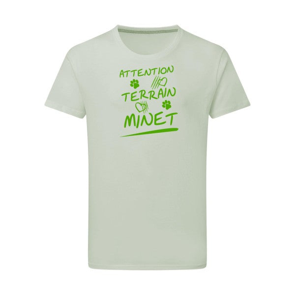 Attention Terrain Minet - Flex Vert pomme Tshirt original Pastel Macchiato  2XL