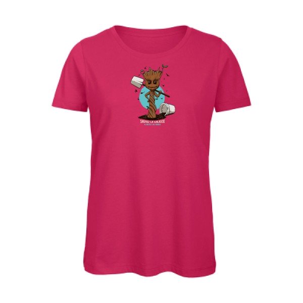 Plantez-un-arbre- - t-shirt original femme Fuchsia