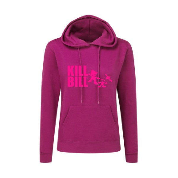 kill bill Rose Fluo |Sweat original à capuche Femme