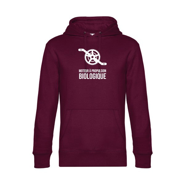 Cyclisme-&-ecologie sweat shirt original Burgundy flex Blanc impression Face