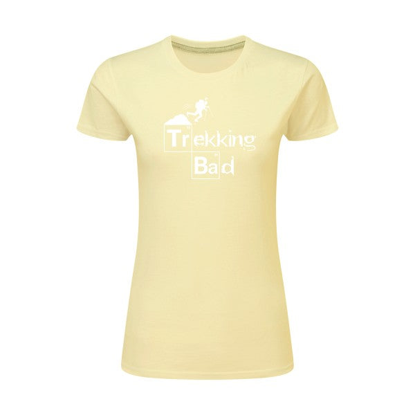 Trekking bad | Blanc |T shirt original femme|SG