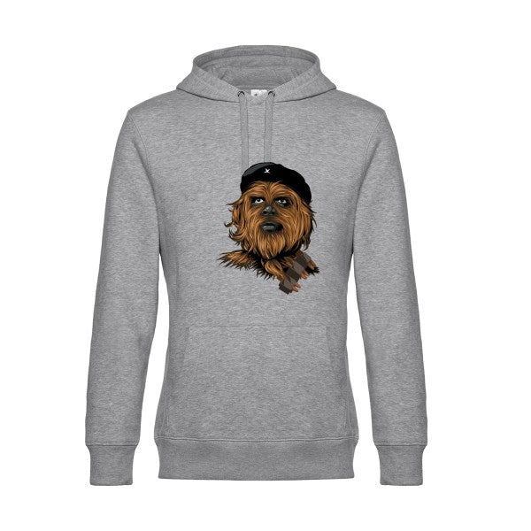 Chewie-guevara- Sweat à capuche original Heather Grey - RueDuTeeshirt
