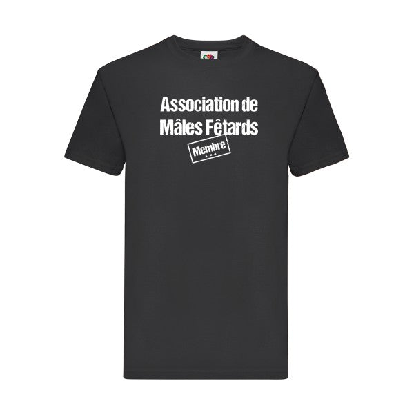 T-shirt|Association de Mâles Fêtards |flex Blanc| Fruit of the loom 205 g 