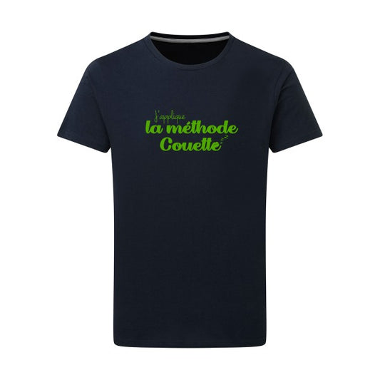 La méthode Couette vert pomme -Flex vert pomme sur T-shirt SG  Navy  5XL