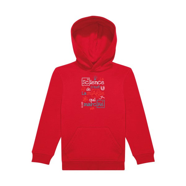 sweat capuche enfant Red humour-et-Science