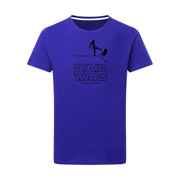 STAIR WARS noir -Flex noir sur T-shirt SG  Royal Blue  5XL