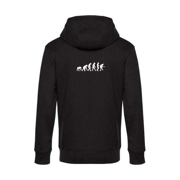Rock-Evolution sweat shirt original Black flex Blanc impression Dos
