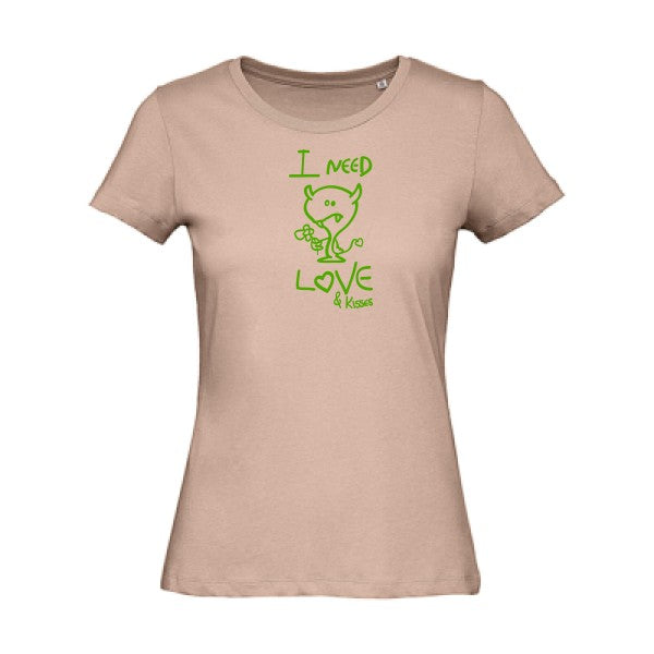 T shirt humour bio femme   femme bio|LOVER Vert pomme 