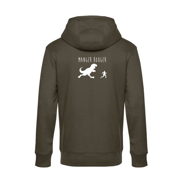 MANGER-BOUGER sweat shirt original Khaki flex Blanc impression Dos
