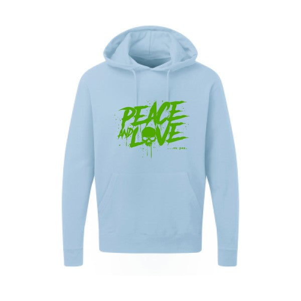 Peace or no peace |Sweat  capuche humoristique Vert pomme 