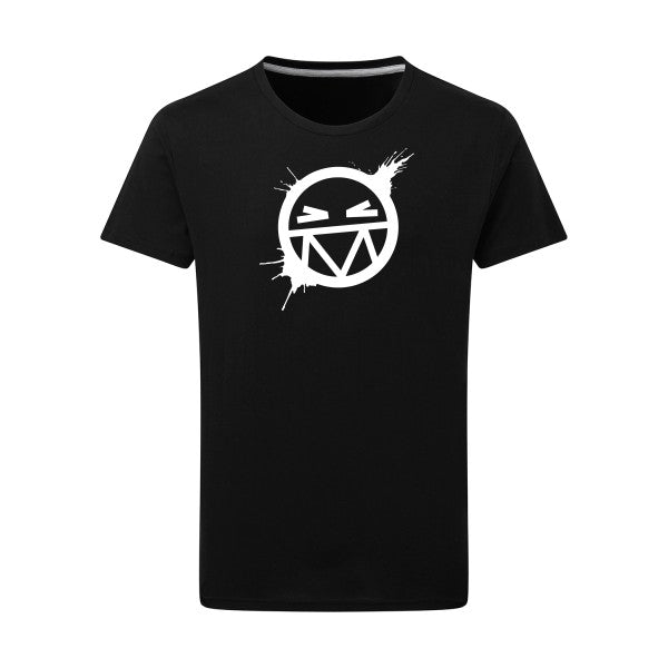 Smile Blanc -Flex Blanc sur T-shirt SG  Dark Black  4XL