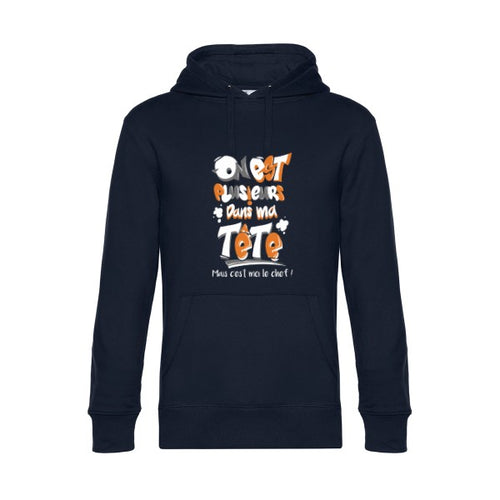 C-est-moi-le-chef-- Sweat à capuche original Navy Blue - RueDuTeeshirt