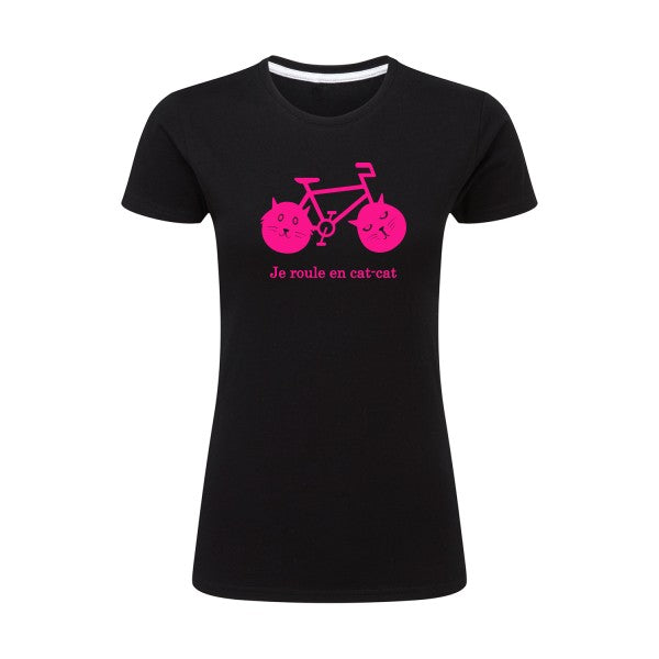 cat-cat bike | Rose Fluo |T shirt original femme|SG