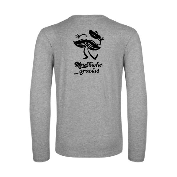 presqu spagnol - t shirt- manches- longues- original- humour- Sport Grey impression Dos