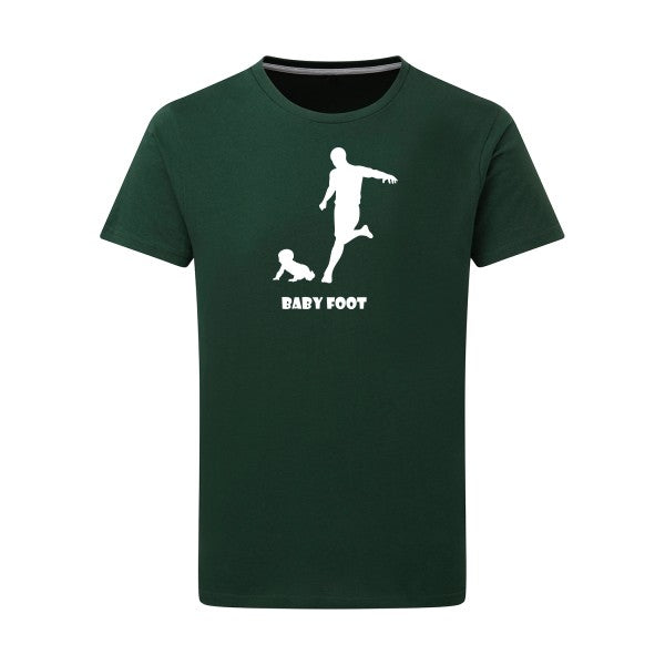 Baby foot Blanc -Flex Blanc sur T-shirt SG  Bottle Green  2XL