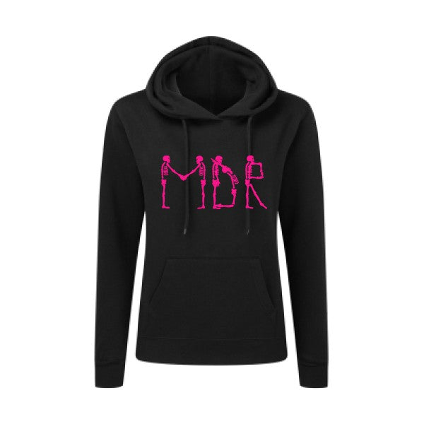 MDR Rose Fluo |Sweat original à capuche Femme