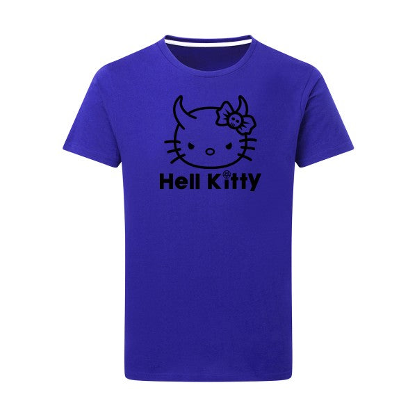 Hell Kitty noir -Flex noir sur T-shirt SG  Royal Blue  5XL