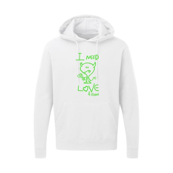 LOVER Vert fluo SG - Hooded Sweatshirt Sweat capuche