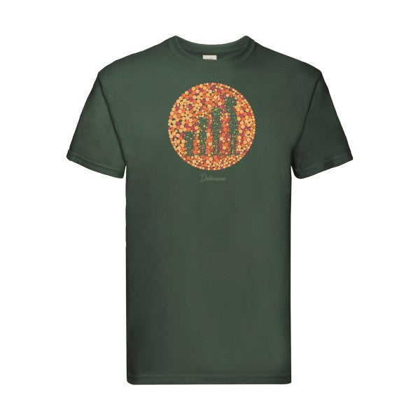 Daltonisme Fruit of the loom 205 g/m² T-shirt/ bottle green