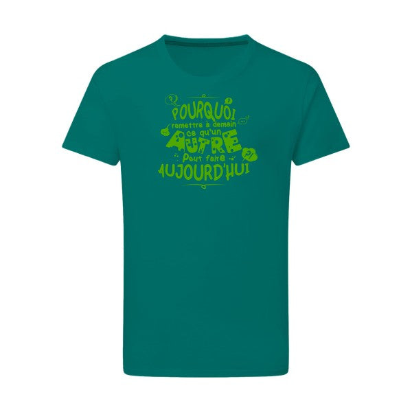 L'art de déléguer vert pomme -Flex vert pomme sur T-shirt SG  Emerald Green  2XL