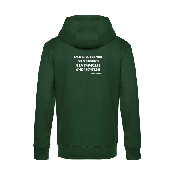 intelligence-ai- sweat shirt original Bottle Green flex Blanc impression Dos