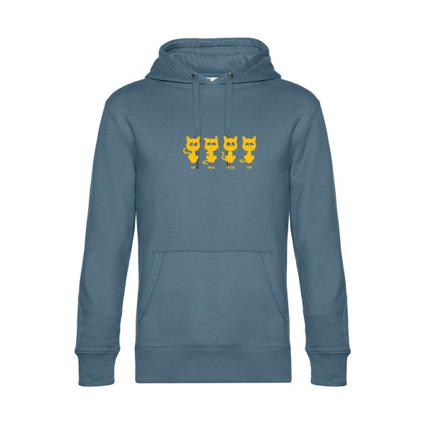 sweat à capuche homme original un deux trois cat