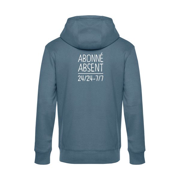 Abonne-absent sweat shirt original nordic blue flex Blanc impression Dos