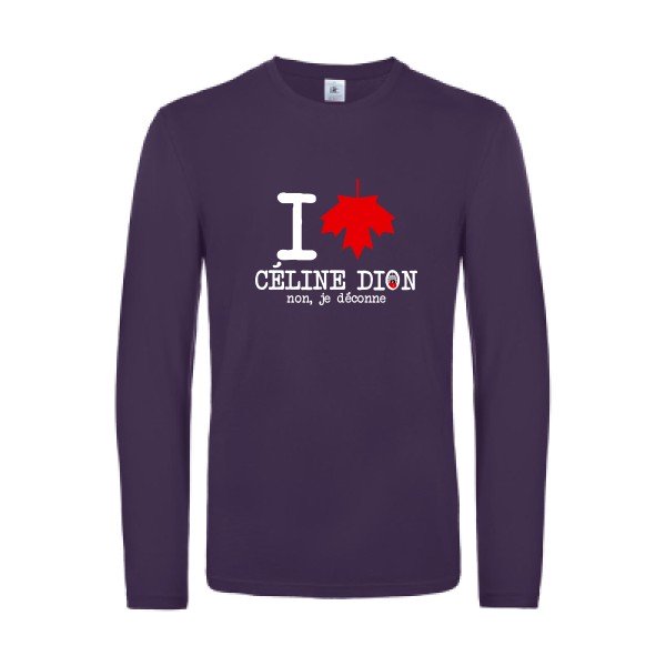 i-love-celine-t-shirt-manches-longues-original-humour -Urban Purple