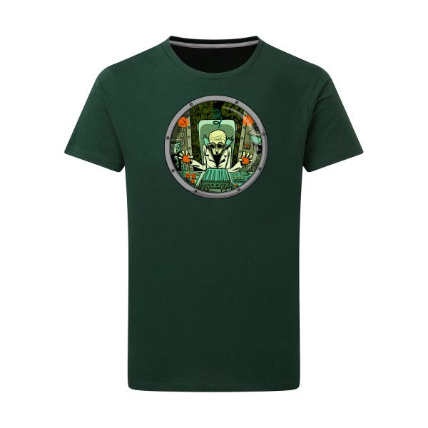 T-shirt homme Je suis un robot géant piloté par un savant fou - T-shirt science-fiction Bottle Green L