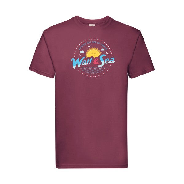 Wait & Sea Fruit of the loom 205 g/m² T-shirt/ bordeaux