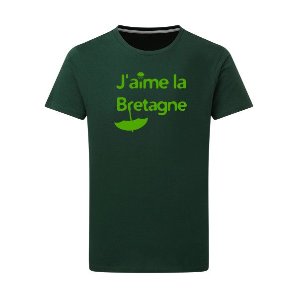 J'aime la Bretagne - Flex Vert pomme Tshirt original Bottle Green  2XL