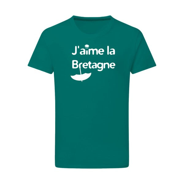 J'aime la Bretagne - Flex Blanc Tshirt original Emerald Green  2XL