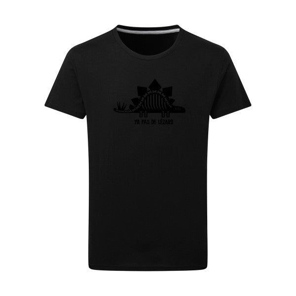 Ya pas de lézard noir -Flex noir sur T-shirt SG  Dark Black  4XL