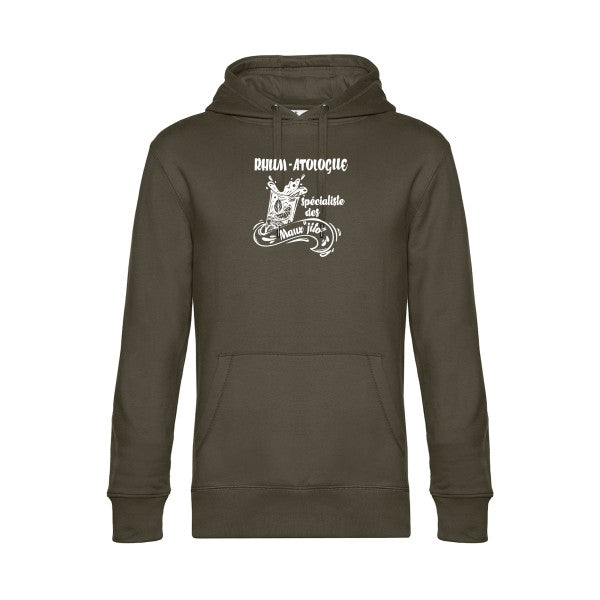 Rhum-atologue sweat shirt original Khaki flex Blanc impression Face