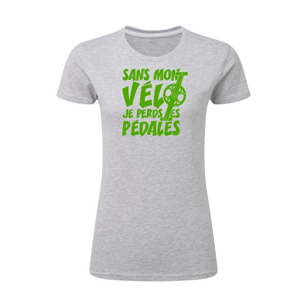 Sans mon vélo, je perds les pédales ! | Vert pomme |T shirt original femme|SG