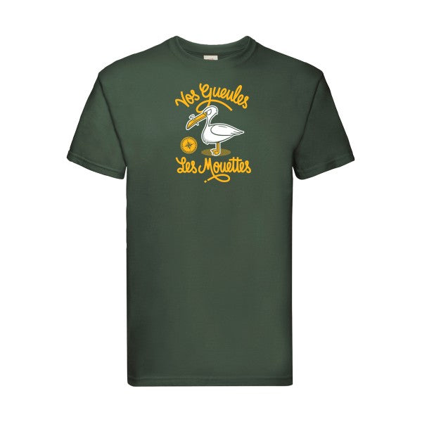 Vos gueules les mouettes Fruit of the loom 205 g/m² T-shirt/ bottle green