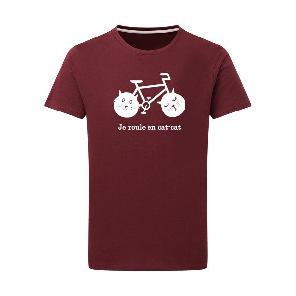 cat-cat bike - Flex Blanc Tshirt original Burgundy  2XL