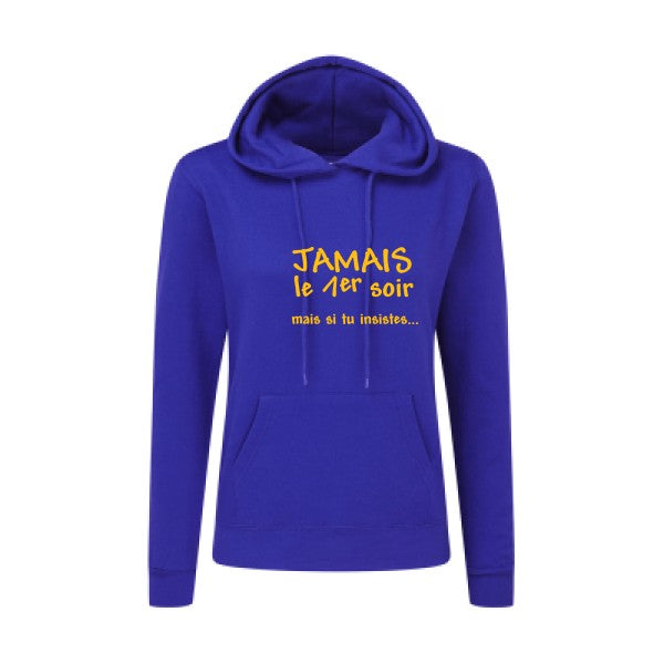 JAMAIS... jaune Or |Sweat original à capuche Femme