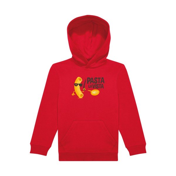 sweat capuche enfant Red Pasta-la-vista