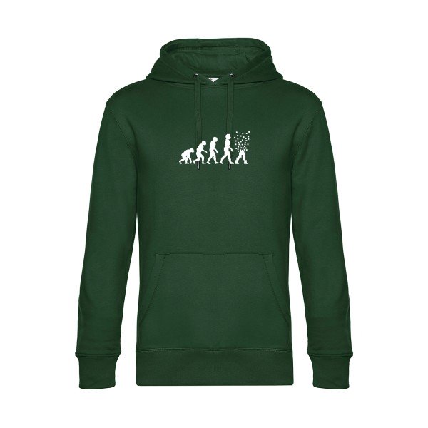 Evolution-numerique sweat shirt original Bottle Green flex Blanc impression Face